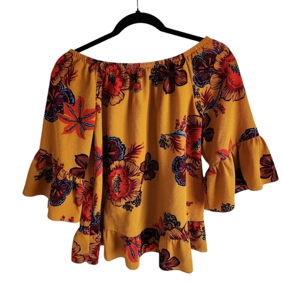 Artizan Robin Barre Made in Canada Floral Ruffled Top Size Small - Picture 2 of 7